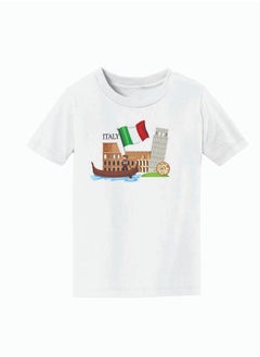 PRINTSHOP4ME Italian Kids Boys T-Shirt - Round Neck Short Sleeve Cotton T-Shirt - Great Gift for Travelers - Soft and Comfortable Tshirt - Italy Souvenir T-Shirt  - Image 3