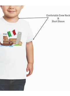 PRINTSHOP4ME Italian Kids Boys T-Shirt - Round Neck Short Sleeve Cotton T-Shirt - Great Gift for Travelers - Soft and Comfortable Tshirt - Italy Souvenir T-Shirt  - Image 5