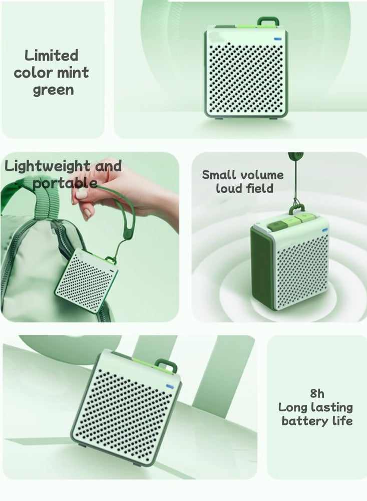 Mint Green Speaker Bluetooth Speaker Convenient Mini Outdoor - Image 2