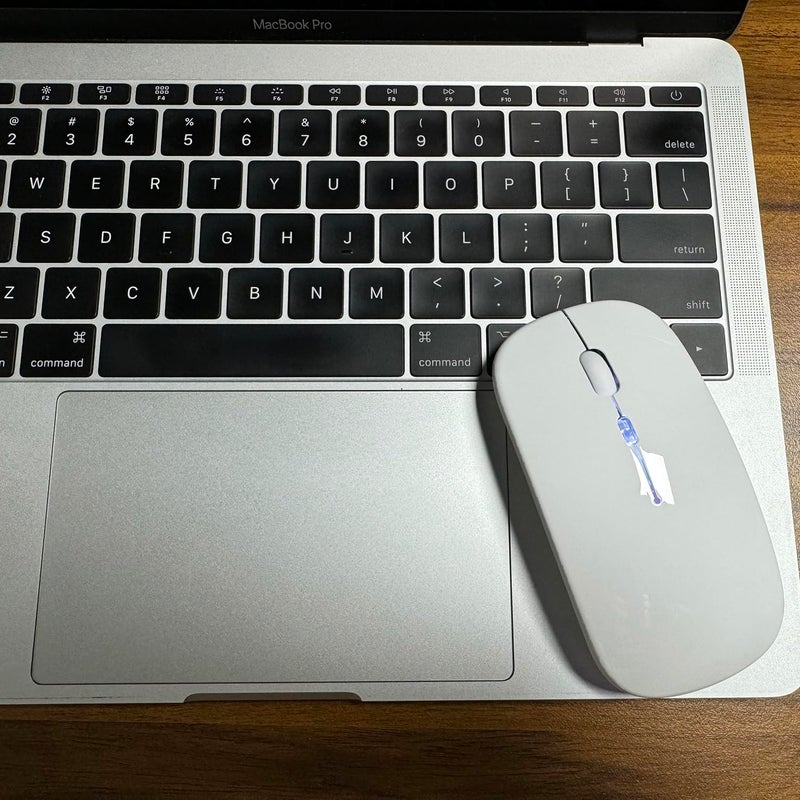 PEIBO Bluetooth Wireless Mouse for Laptop mac MacBook ipad MacBook air MacBook pro pc Desktop Computer Windows Chromebook Notebook (White White) - Image 3