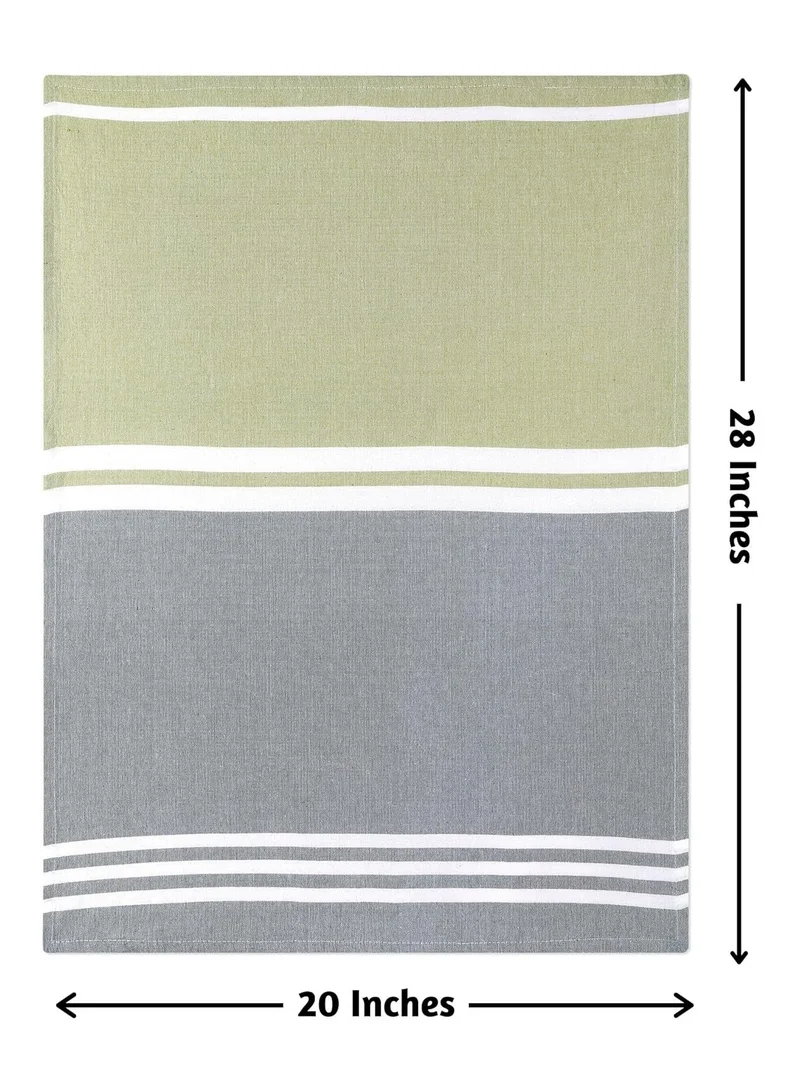 Folkulture Folkulture Dish Towels, 100% Cotton Kitchen Towels and Dishcloths Sets, Tea Towels for Kitchen Decorations, Boho Kitchen Towels, 20 x 28 inches, Set of 3 (Olive Green)