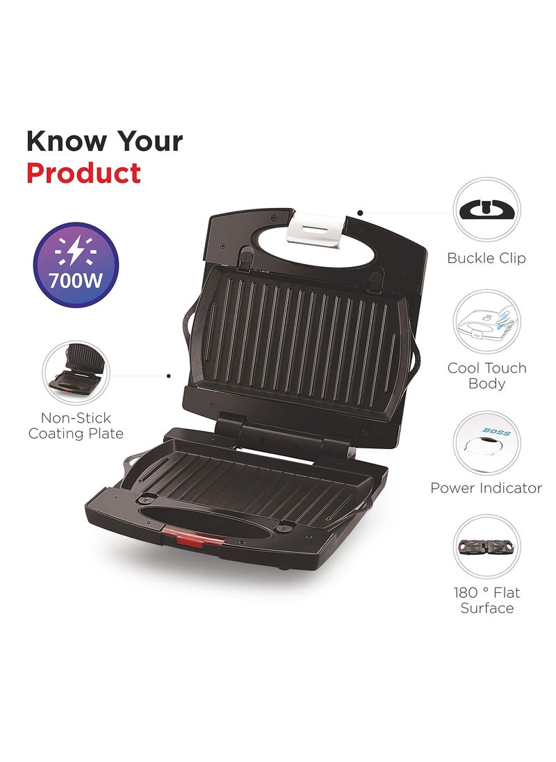 BOSS Boss B501 700Watt Griller Toaster Black and Silver  - Image 2
