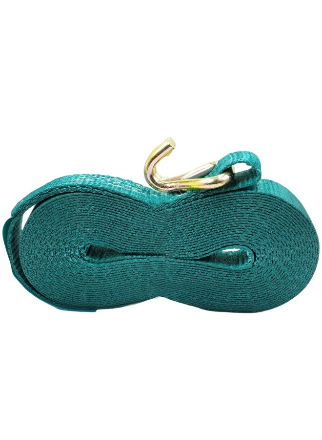 توتال حزام ربط TOTAL Ratchet سعة 5 أطنان، عرض 10 أمتار × 50 مم، حزام ربط شديد التحمل مع خطاف مزدوج على شكل حرف J وإبزيم معدني لتأمين حمولة نقل البضائع THTRS5107 - Image 2