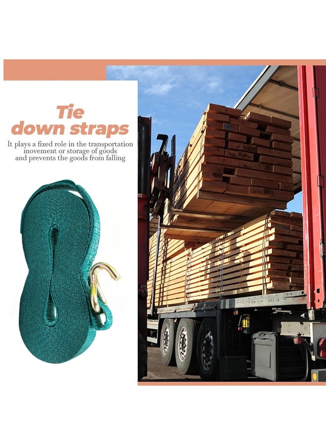 توتال حزام ربط TOTAL Ratchet سعة 5 أطنان، عرض 10 أمتار × 50 مم، حزام ربط شديد التحمل مع خطاف مزدوج على شكل حرف J وإبزيم معدني لتأمين حمولة نقل البضائع THTRS5107 - Image 5