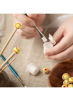 Giegxin 300 Pack Acrylic Softball Beads For Bracelets Loose 12 Mm Sports Ball Beads For Jewelry Making Necklace Charms Craft Keychain Home Decoration Accessories(Softball)  - Image 5