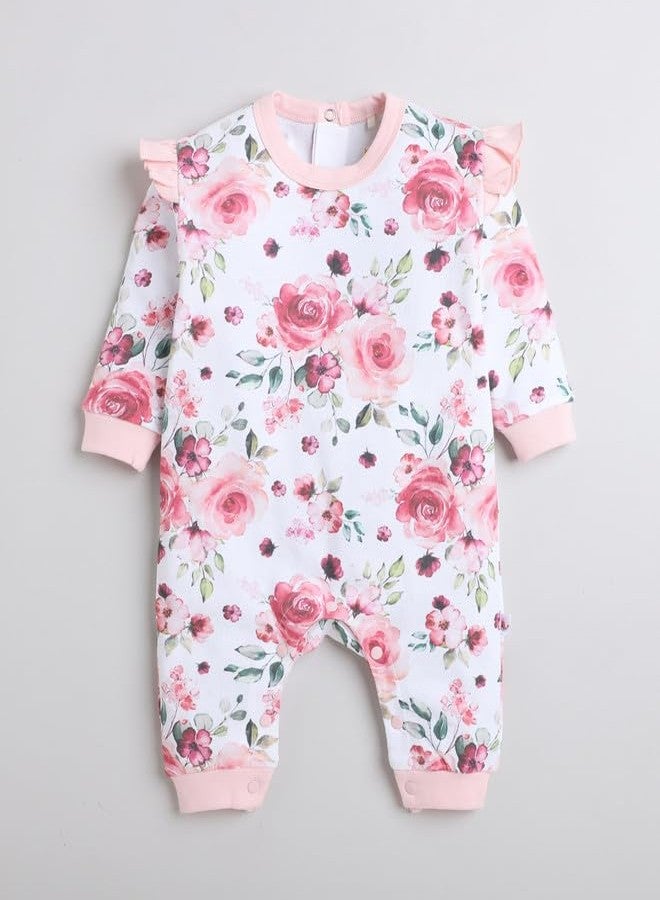 BUMZEE White & Pink Girls Full Sleeves Trendy Sleepsuit with Headband Age - 9-12 Months (Peb9085E-wht.pnk) - Image 4