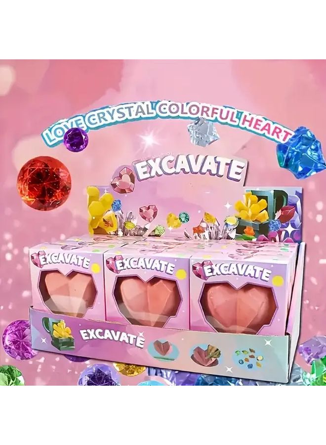 Heart Shape Archaeological Dig Kit A Set Educational Toy For Kids Ages 3 8 Birthday Holiday Gift - Image 5