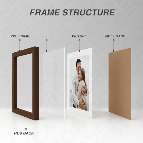 Stuthi Arts Photo Frame Set of 11 Picture Frames for Wall Hanging (8x10-1,5x7-4,4x6-6) | Photo Collage Wood Wall Mount Gift For Best Friend Boy & Girl | Customized Wall Hanging Photo Frame, | Picture Frame For Gift | (Brown) - Image 4