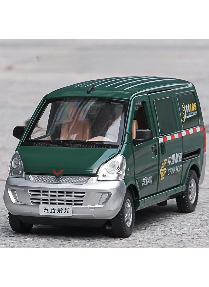 Generic - 1:24 Scale Wuling Van Alloy Model Toy Car for KidsJLF-1 901 271-24 Wuling Rong-Postal Edition-Box [Green]] JLF-1 901 271-24 Wuling Rong-Postal Edition-Box [Green]] - Image 1