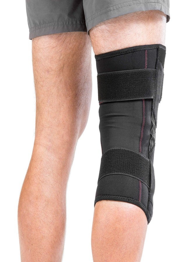 مولر دعامة الركبة MUELLER Sports Medicine لتثبيت الرضفة للرجال والنساء، مثبت للركبة للضغط وتخفيف الألم، مثالية لالتهاب المفاصل والالتواءات والتورم، أسود، كبير - Image 2