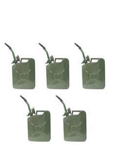 RACO RACO Fuel Can and Spout System Emergency Backup Tank with Flexible Spout Metal Steel for Cars Pack of 5 METAL 10 L 