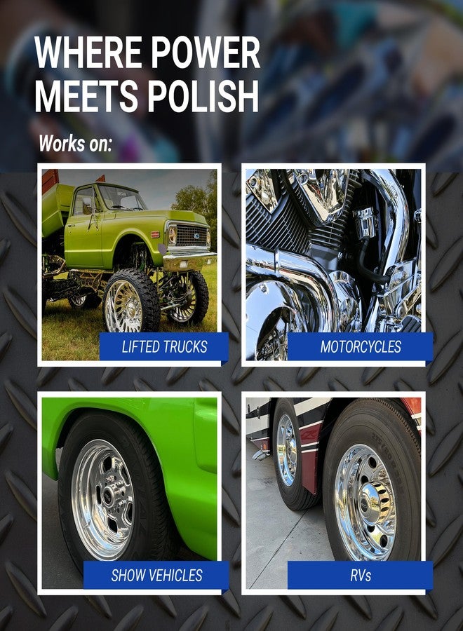 زيفير زفير - برو 25 إيزي كت سائل تلميع المعادن - تلميع الفولاذ المقاوم للصدأ والكروم والألومنيوم - تلميع المعادن للشاحنات المرفوعة ومركبات العرض والدراجات النارية والمزيد - 16 أونصة. - Image 4