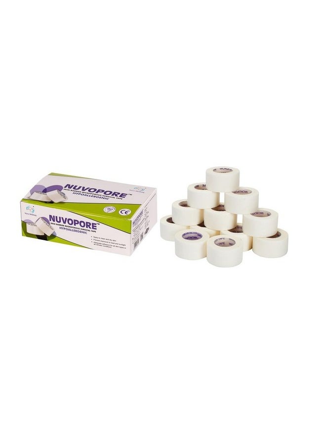 NUVO MEDSURG Nuvopore Microporous Surgical Tape - 25 Mm X 5.1 Mtr (12 Rolls)  - Image 1