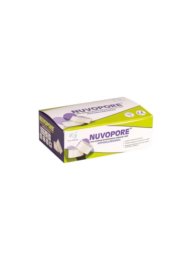 NUVO MEDSURG Nuvopore Microporous Surgical Tape - 25 Mm X 5.1 Mtr (12 Rolls)  - Image 3
