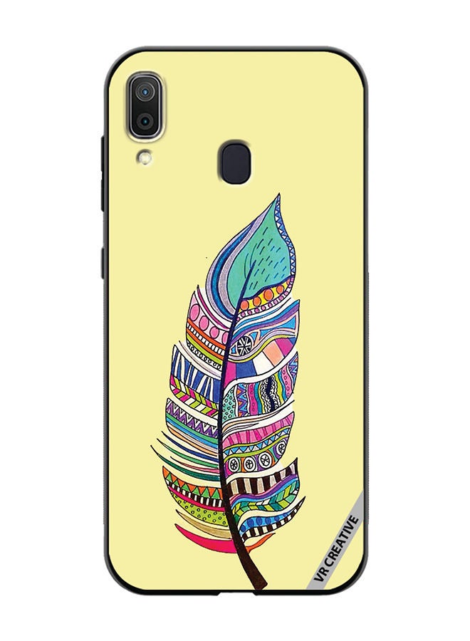 VR CREATIVE Protective Case Cover For Samsung Galaxy A30 Feather Design Multicolour - Image 1