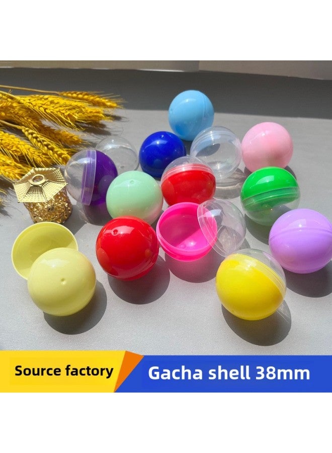 38mm Gashapon Non-porous Small Size Gashapon Ball Round Empty Gashapon Plastic Lottery Ball Gift Tea Bag Case-Color:Translucent Mixed Color-Specifications:38*38  - Image 2