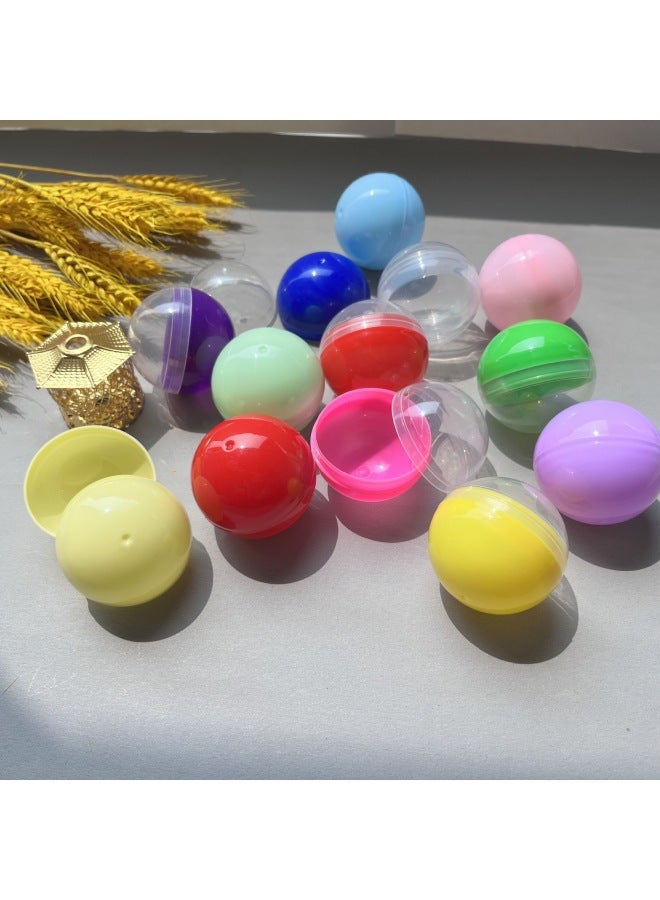 38mm Gashapon Non-porous Small Size Gashapon Ball Round Empty Gashapon Plastic Lottery Ball Gift Tea Bag Case-Color:Translucent Mixed Color-Specifications:38*38  - Image 1