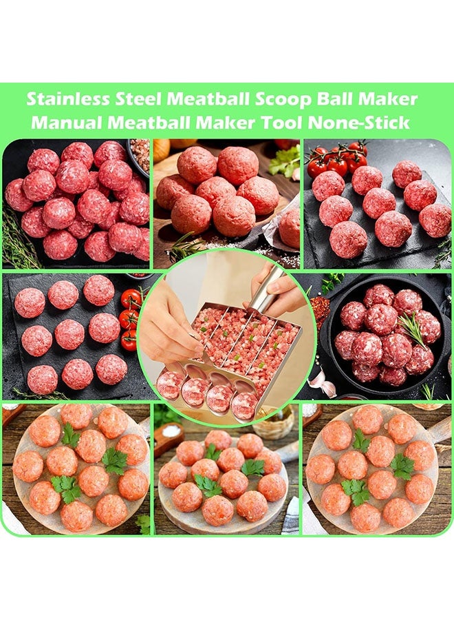 YelaJoy Meatball Maker, 4-in-1 Meatballs Maker Tool, Stainless Steel Meatball Scoop Ball Maker, Meatball Mold for Quick Making Meatballs, Chicken Meatballs - Image 5