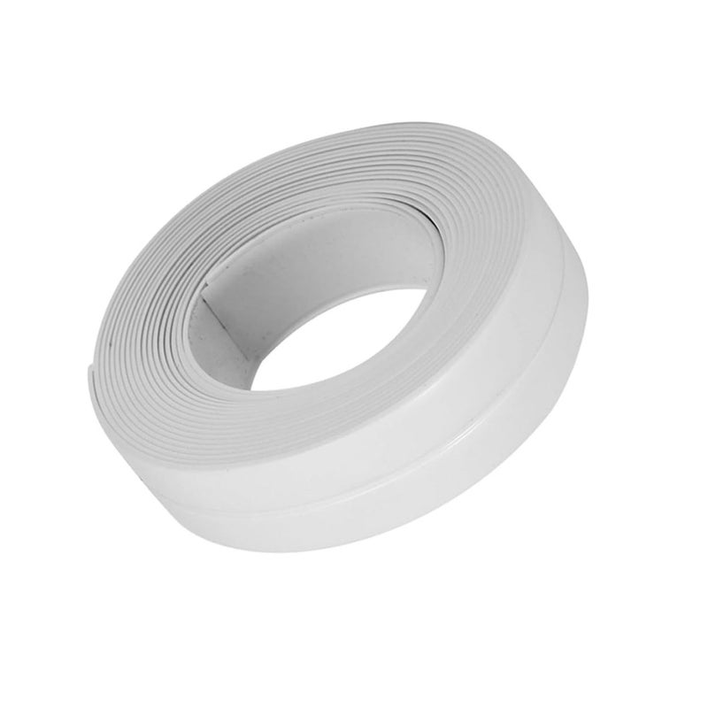 Trifecta شريط إصلاح، شريط مقاوم للماء، مطبخ، زاوية، سهل الاستخدام، نظيف، حوض، حوض استحمام، مقاوم للعفن، حافة حوض، دش، مرحاض وجدار (أبيض، كبير، عبوة من 2) - Image 1