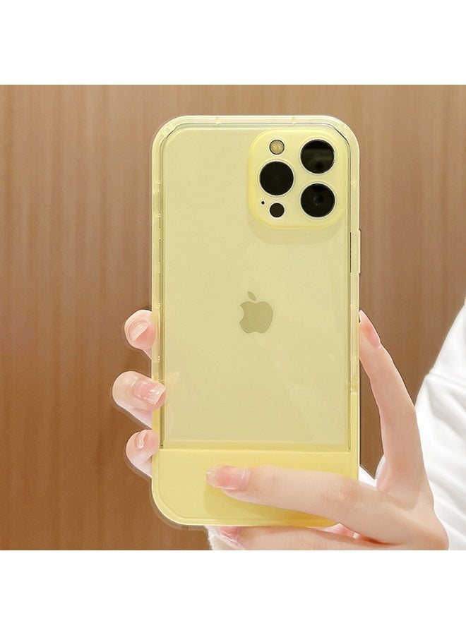 NIBEMINENT Simplicity Transparent Protective TPU Case Cover For iPhone 16E, Yellow