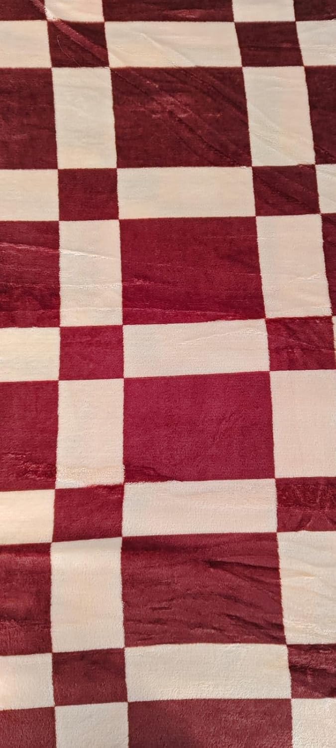OOA OOA Flannel Double Bed DoharDuvetQuiltBlanket Cover with Zipper 90x100 Inch Brown Offwhite can be Used as AC Blanket  - Image 3