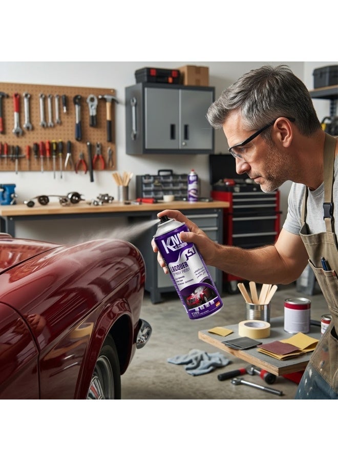 KNN Kenan Lacquer Spray Paint K190 450ml Fast Drying Strong Adhesion Multi Surface Interior Exterior Use Clear Gloss Protective Coating Anti Rust UV Protection Durable Finish ERPCk190 - Image 4