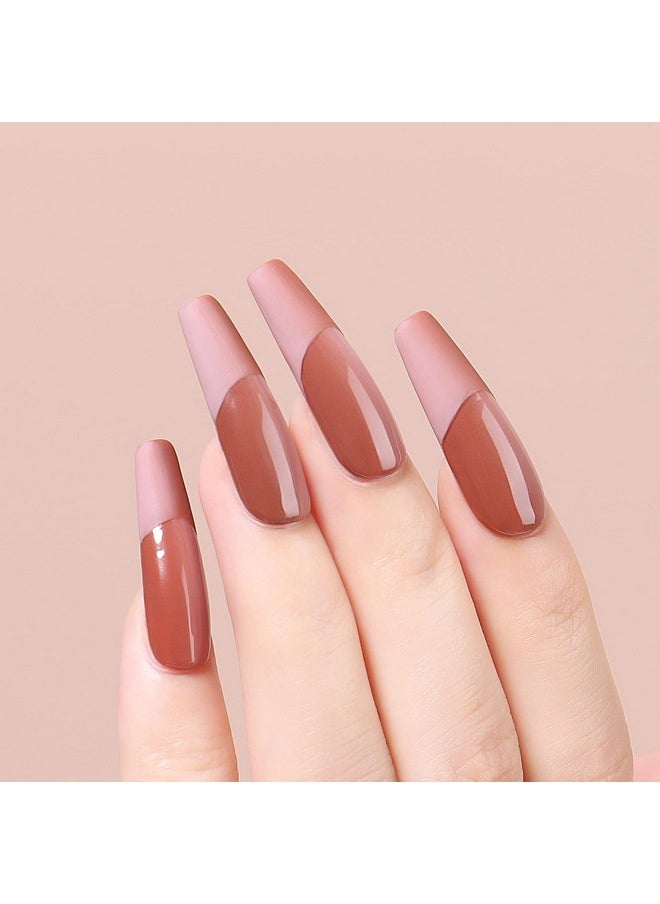 AIMEILI Soak Off U V Led Nude Brown Gel Nail Polish Color Nudes Neutral Color Gel Kit For Halloween Nail Art Gifts For Women Mother Gift Set Of 12Pcs X 8Ml Kit Set 1  - Image 5