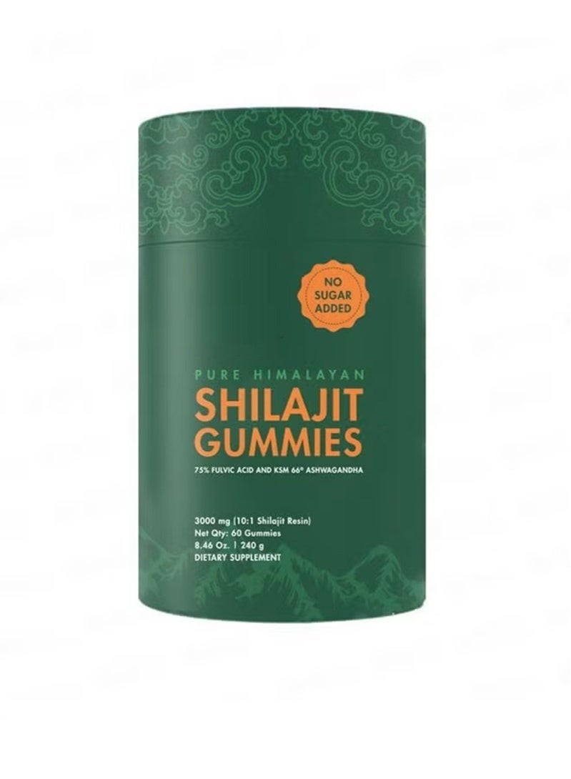 ShilaVigor Shilajit Gummies I Shilajit for Men |Himalayan Shilajit Gummies | KSM-66 Ashwagandha, Gokshura 75%+ Fulvic Acid u0026 85+ Trace Minerals I Non-GMO I Natural u0026 Organic I 60 Gummy - Image 1