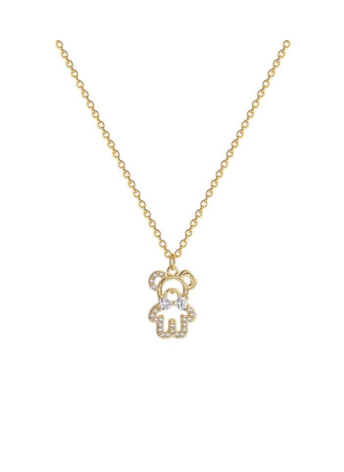 Satinior - Zircon Bear Titanium Steel Necklace - Image 1