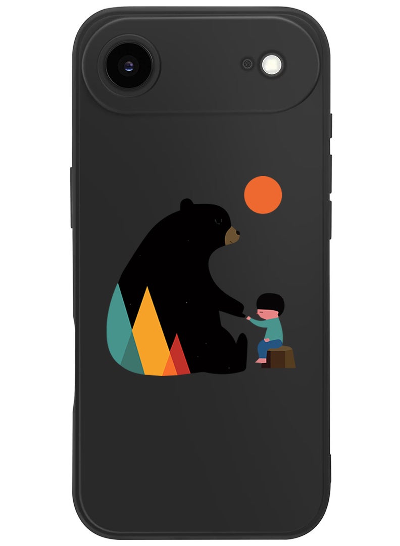 Theodor Protective Slim Fit Case Liquid Silicone Cover with Full Body Protection Anti-Scratch Shockproof Case For Apple iPhone 17 Air (Black) Promise - Image 1