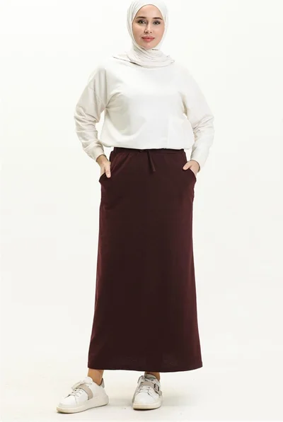 Bwest Waist Tied Pocket Sports Skirt - 0152 - Plum
