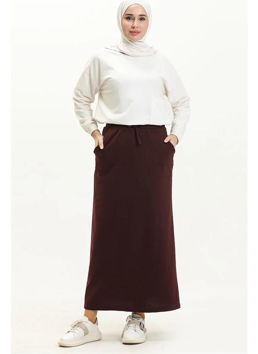 Bwest Waist Tied Pocket Sports Skirt - 0152 - Plum
