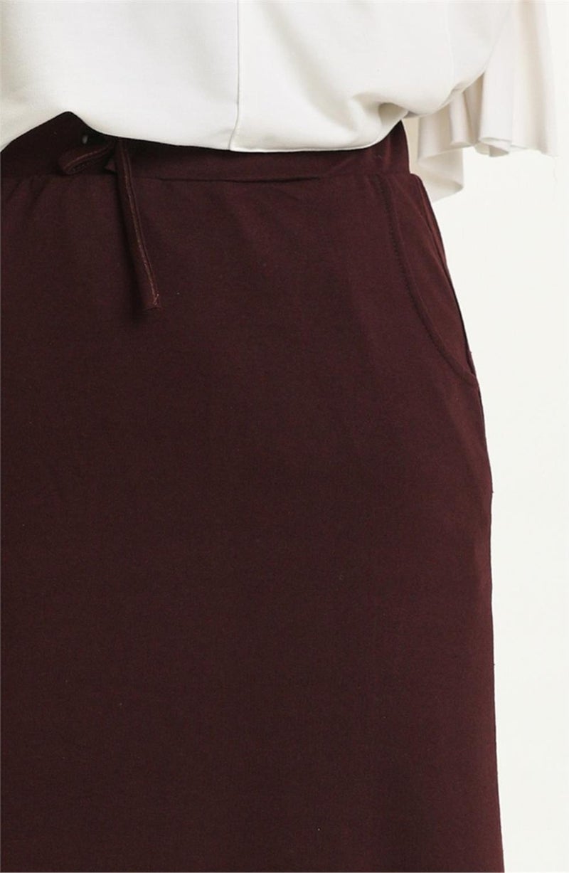 Bwest Waist Tied Pocket Sports Skirt - 0152 - Plum  - Image 5