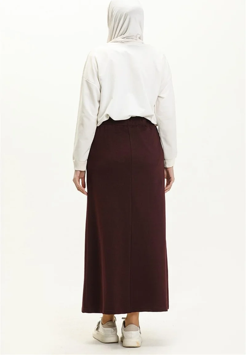 Bwest Waist Tied Pocket Sports Skirt - 0152 - Plum