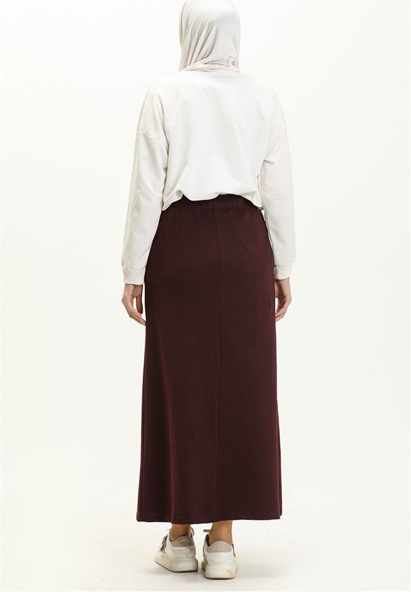 Bwest Waist Tied Pocket Sports Skirt - 0152 - Plum  - Image 4