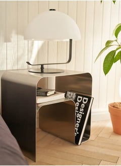 Merry Moments Minimalist Stainless Steel Bedside Table Bedside Table Coffee Table Cafe Table Sofa Side Table End Table Snack Table Fashion Design for Living Room Bedroom Office Retail Metal H45xD35xW45 cm  - Image 5