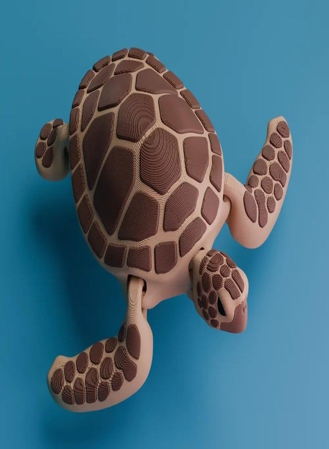 Beoals 3D Printed Flexible Sea Turtle Toy for Kids | Articulated Ocean Animal Figure | Educational Marine Life Learning Toy | Creative Desk Toy & Collectible | Plastic Animal Toy for Boys & Girls - Image 3
