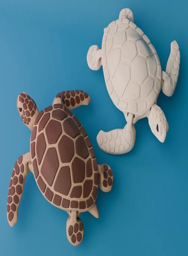 Beoals 3D Printed Flexible Sea Turtle Toy for Kids | Articulated Ocean Animal Figure | Educational Marine Life Learning Toy | Creative Desk Toy & Collectible | Plastic Animal Toy for Boys & Girls - Image 1