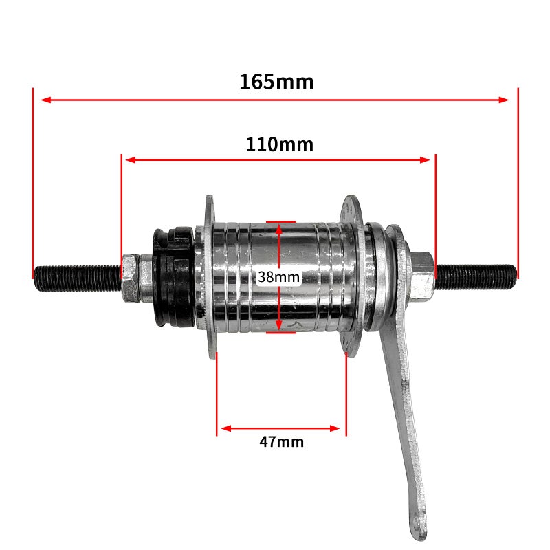 DONSP1986 Bicycle Coaster Brake Hub/Bike Brake Rear Hub 36 Hole Stainless Steel - Image 2