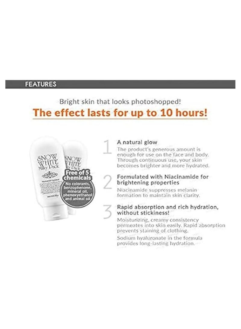 Secret Key [Secret Key] Snow White Milky Pack 200g, Korea cosmetic, Brightening, Moisturizing - Image 5