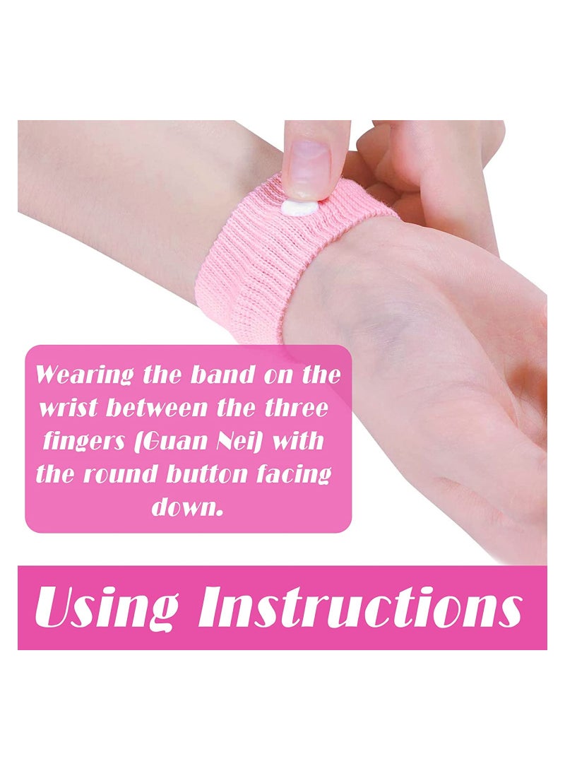 SYOSI Motion Sickness Relief Wristbands Travel Acupressure Nausea Band Anti Car Sea Morning Bands for 2 Pairs - Image 2