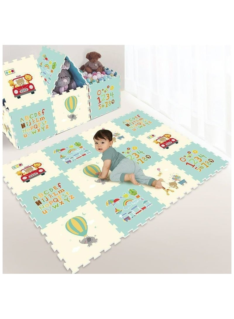 general Soft Non Toxic Foam Baby Play Mat | Toddler Playmat | 12 Squares Foam Floor Mats for Kids & Babies | Colorful Jigsaw Puzzle Play Mat - Image 1