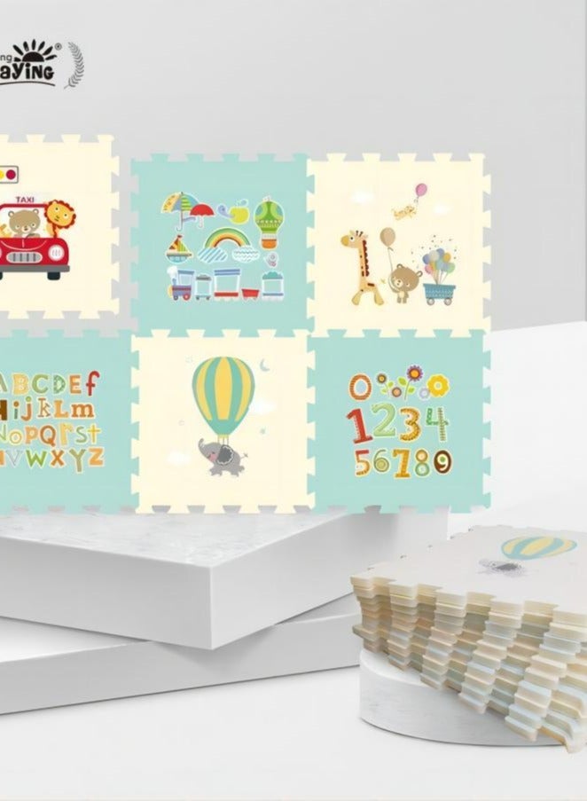 general Soft Non Toxic Foam Baby Play Mat | Toddler Playmat | 12 Squares Foam Floor Mats for Kids & Babies | Colorful Jigsaw Puzzle Play Mat - Image 4