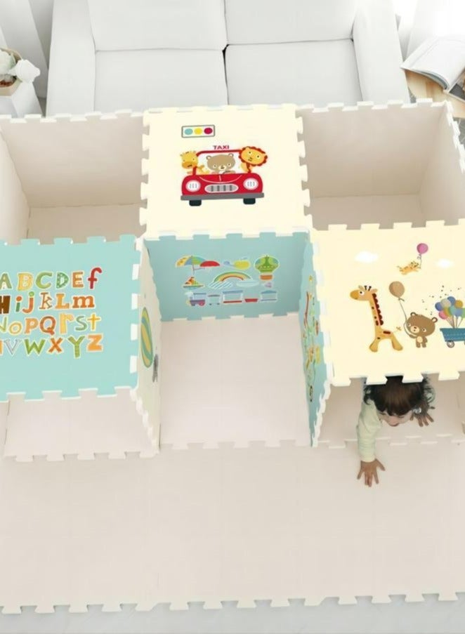 general Soft Non Toxic Foam Baby Play Mat | Toddler Playmat | 12 Squares Foam Floor Mats for Kids & Babies | Colorful Jigsaw Puzzle Play Mat - Image 5