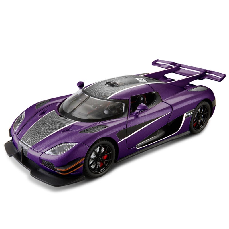 Boxed New Ao 1:24 Segco One1 Realistic Alloy Sports Car Model With Sound And Light Pull-Back Toy Car - Image 2