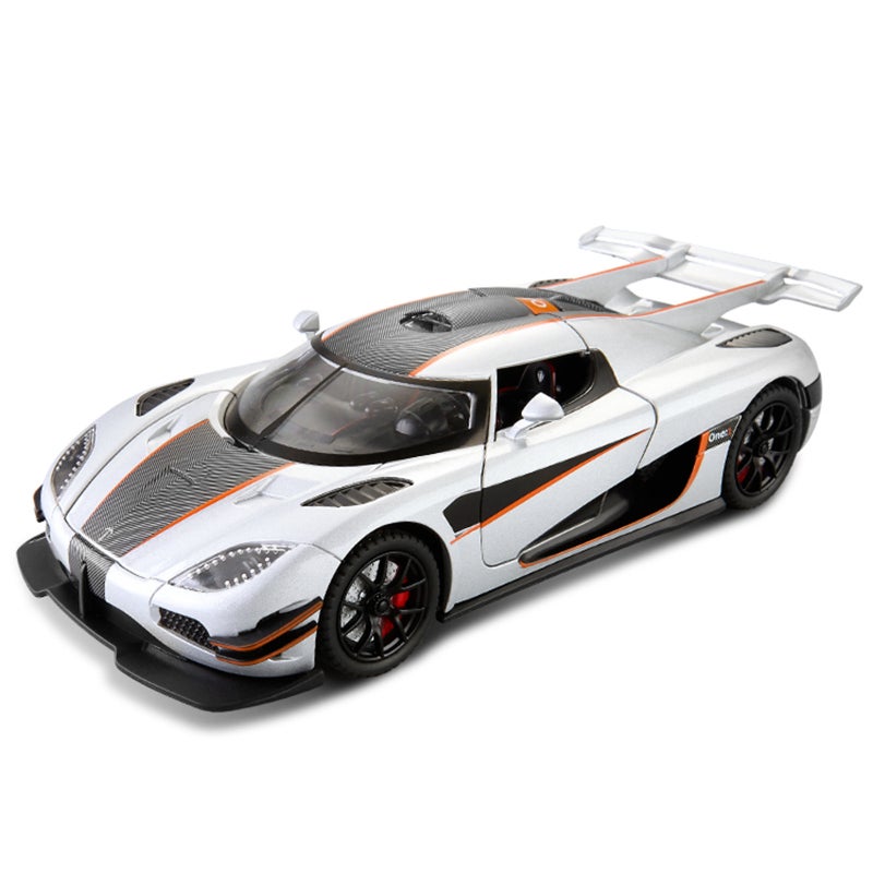 Boxed New Ao 1:24 Segco One1 Realistic Alloy Sports Car Model With Sound And Light Pull-Back Toy Car - Image 3