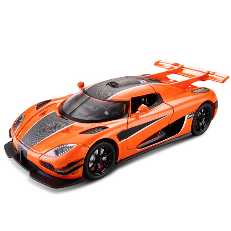 Boxed New Ao 1:24 Segco One1 Realistic Alloy Sports Car Model With Sound And Light Pull-Back Toy Car - Image 4