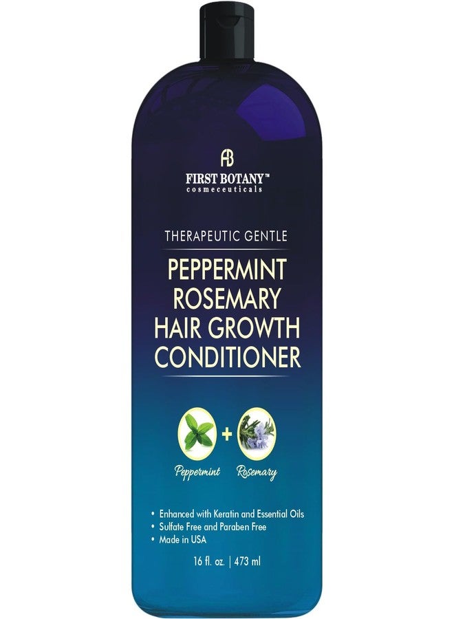 First Botany Peppermint Rosemary Hair Regrowth Conditioner - Anti Hair Loss product, Daily Hydrating, Detoxifying, Volumizing Conditioner and Fights Dandruff For Men and Women 16 fl oz - Image 1