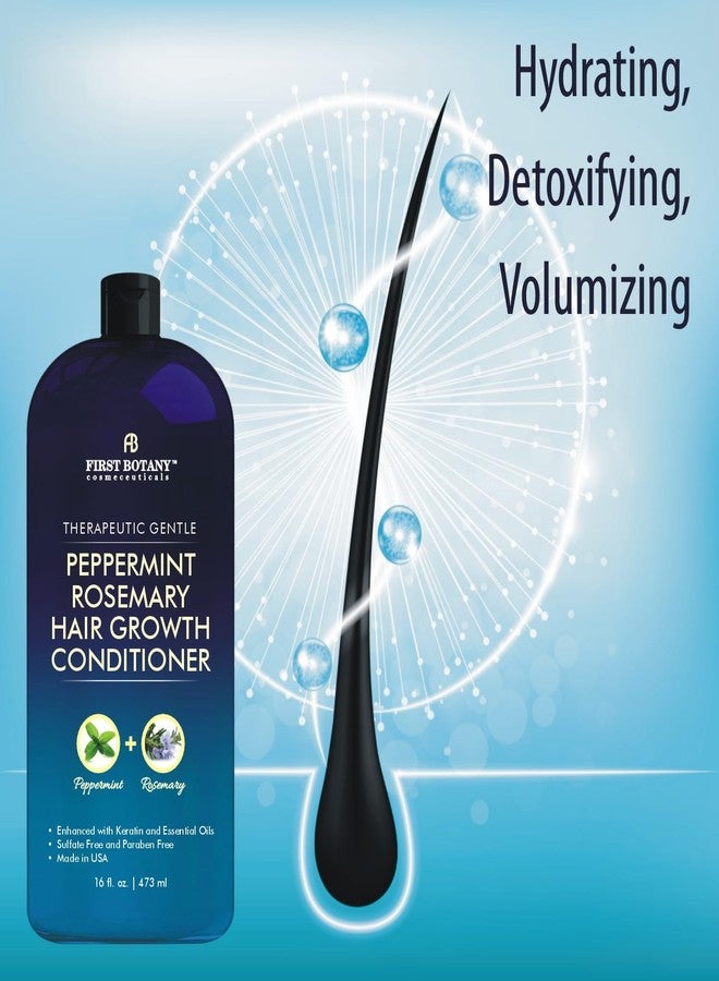 First Botany Peppermint Rosemary Hair Regrowth Conditioner - Anti Hair Loss product, Daily Hydrating, Detoxifying, Volumizing Conditioner and Fights Dandruff For Men and Women 16 fl oz - Image 5