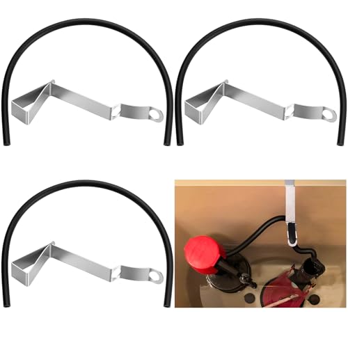 Pushglossy 3 Pack Refill Tube and Clamp Replacement Toilet Repair Kit Flexible Overflow Replacement Hose 15" 5/8mm Fill Valve Refill Tube with Clip(Black) - Image 1